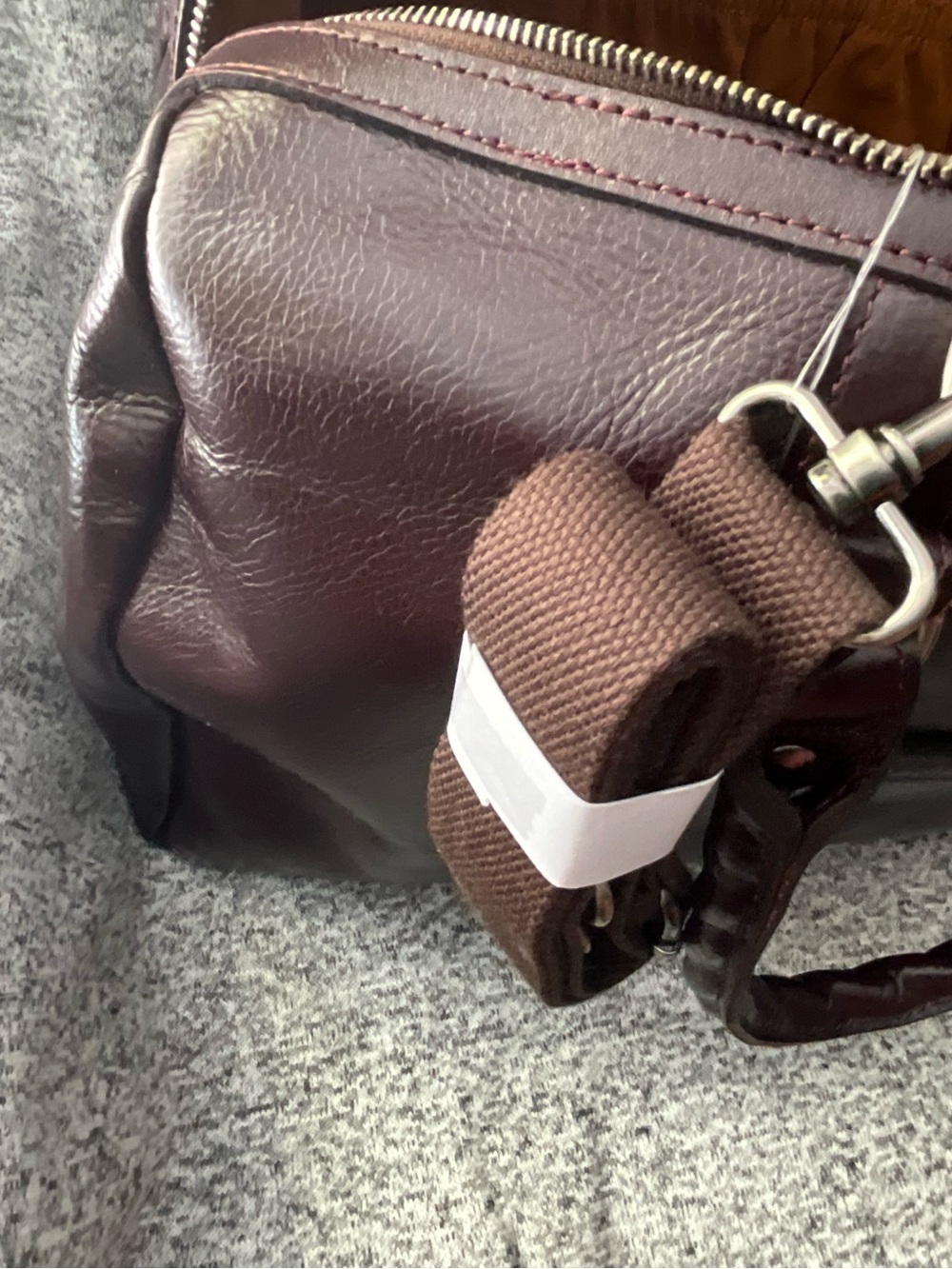 Patricia Nash Milano Weekender Leather Duffel Large Plum NWT BEAUTY! - Picture 6 of 6